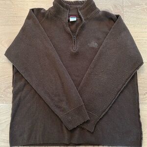 The North Face Men's Chocolate Brown Half-Zip Sweater